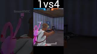 Impossible 1 vs 4 Clutch 😱  Another Level 🤯 Destroyed In Seconds🔥 😱 #shorts #freefire #tubeff