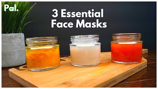 3 face mask to remove dark spots, anti-aging, dark circles, instant skin whitening & get clear skin