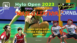 Apriyani RAHAYU | DETIK-DETIK CIDERA PARAH KAKI APRIYANI | Final WD HyloOpen 2023