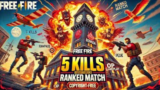 Intense BR Ranked Match | 5 Kills at Clock Tower & Peak Domination! 🔥