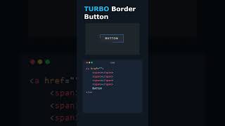 Turbo Border Button CSS Only ⚡ #shorts #css #html #programming #coding #style