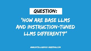 How Are Base LLMs And Instruction-Tuned LLMs Different? (Guest: Harpreet Sahota)