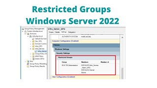 Restricted Groups in windows server 2022