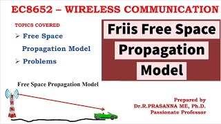 Free Space Propagation Model & Problems - UNIT 1 Wireless Communication