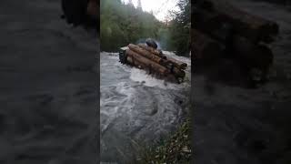 Kamaz truck in river with heavy load | #Shorts