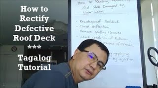 How to Rectify Defective Roof Deck - Tagalog Tutorial