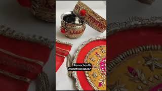 Karvachauth essentials!! #trending #upcoming #shorts #karvachauth #thaali #pooja #navratri #suhaag