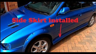 Installing and Painting WRX Side Skirts. Painting Spoiler and door handles. Subaru Impreza part 28