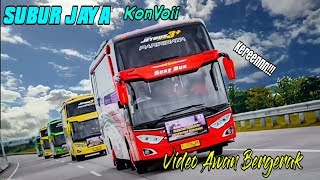 KEREN!!- Cinematic Awan Bergerak keren JETBUS 3+ Subur Jaya Konvoi rapi Di tol Ngawi