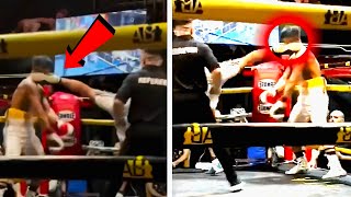 MMA fighter knockout boxer with head kick in boxing match | Max Holloway meets Topuria brother