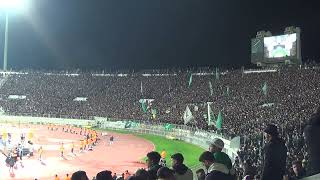 Raja Casablanca Supporters lors du match Horoya Conakry : Avanti Curva Sud