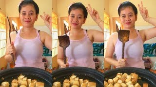 Boiled Pork Ribs, Tofu Chives, Carrots, Garlic Recipe Cooking Eating and Show Dance #shorts #ASMR