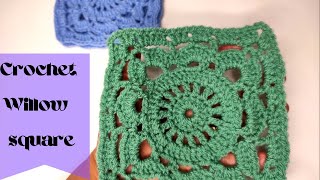 كروشيه وحده مربعه سهله وبسيطه / how to crochet willow square | moory crochet