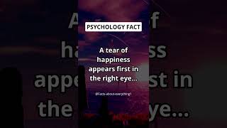 A tear of happiness appears first in the right eye... #shorts #facts