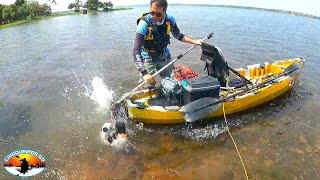 QUASE UMA TRAGEDIA, NA PESCARIA. VEJA O QUE FIZ NO CAIAQUE COM MOTOR PRA RESOLVER