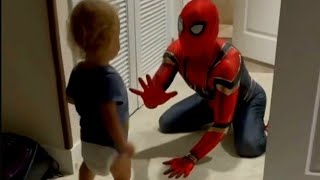 Spider 🕷messed with the wrong superbaby 🤣 Knockout !