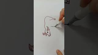 How to draw a buffalo #drawing #easydrawing #sketch #painting #art #shortvideo