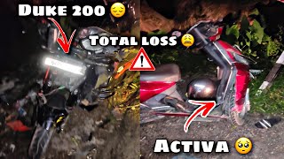 Socha Nahi Tha Duke 200 or Activa Ka Brutal Crash Ho Jayega 😔 || Total Loss !!!