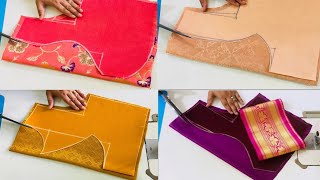 Blouse designs || 4 - blouse designs in 1 video || designer back neck blouse designs