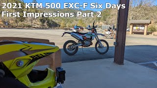 2021 KTM 500 EXC-F Six Days First Impressions Part 2