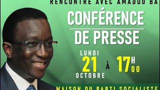 🚨En Direct Senego TV : Conférence de Presse Amadou Ba