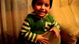 4 years old Edgar Atajanyan play on dhol