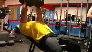 132lb incline dumbbell benching (20 yrs old,258-260bw)