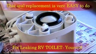 Repair leaking RV Toilet - New Gasket Replacement