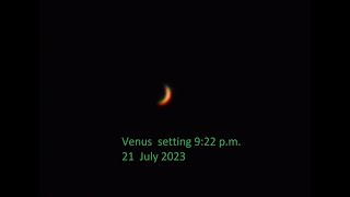 Trying to put Venus  which is setting to West at the center of the live  view using Barlow  x2