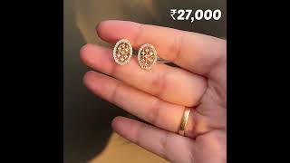 diamond earrings #gold #jewellery #trending #diamond