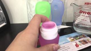 Amasky Squeezable Silicone Travel Bottle Review- Set of 3 with Suction Cups