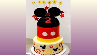 Mickey mouse birthday cake | #cake #mickeymousecake #shorts