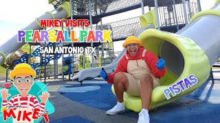 Mikey Plays Pistas at Pearsall Park | Spanish Vocabulary | Teaching Kids Spanish | Learn With Mikey