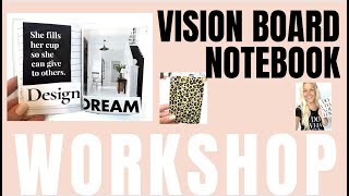 FREE VISION BOARD WORKSHOP- preview of PLAN WITH INTENTION 2022- DIY- NOTEBOOK PLANNER. FREE PREVIEW