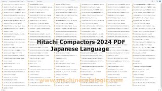 Hitachi Compactor Service and Parts Manual Japanese Language 2024