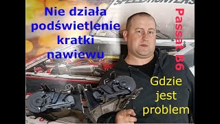 Nie działa podświetlenie kratki nawiewu. Gdzie jest problem. Passat B6