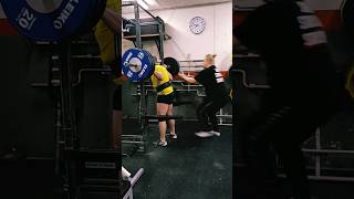 Rerack fail after 140kg (315lbs) Squat PR! 😅 (Saved by a friend)