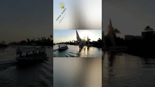 Felucca sailing boats on the River Nile