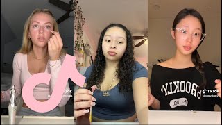 asmr grwm unintentional asmr | tik tok compilation | makeup sounds | get ready with me for school