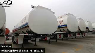 Fudeng brand 3 axles aluminum 45000 liters 6 compartments fuel tanker semi trailer for sale