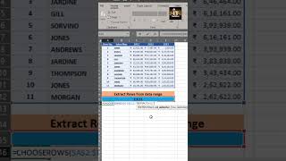 👉How to extract rows dynamically in MS Excel#shorts