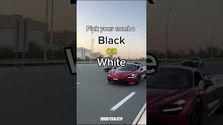 Black or white cars #cars #ferrari #bugatti #mercedes #shorts