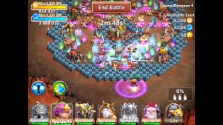 Castle Clash Insane Dungeon 4-4 with f2p heroes