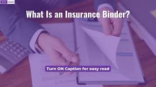 What Is an Insurance Binder?