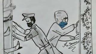 Stay At Home CoronaVirus || تعليم الرسم _مواجهة كورونا