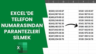 Excel'de Parantezleri silme