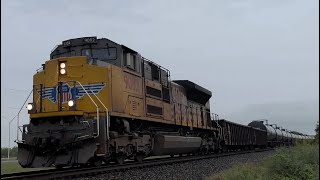 UP 9082 SD70AH w/ Nice K5LLA Leads Loaded Tanker Train