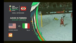 Canal 4 TCS | Mundial Fútbol Playa Emiratos Árabes Unidos 2024 Estados Unidos vs Italia (Anuncio)