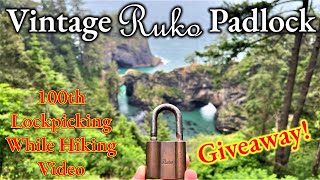 249) Ruko Padlock Picked at Natural Bridges, OR - 100 Lockpicking Hiking Videos Giveaway!