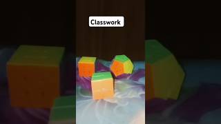 Classwork Homework and test on rubik's cube #comedy #subscribe #shorts #like #cubing #trending